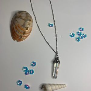 Handmade wire wrapped gemstone necklace